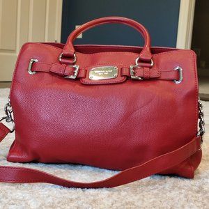 SOLD - Michael Kors Shoulder Bag - leather in red